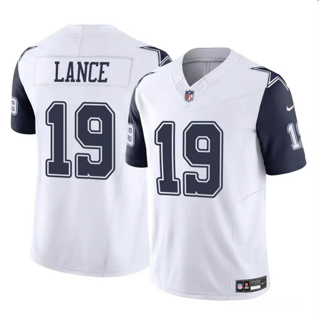 Youth Dallas Cowboys #19 Trey Lance White 2023 F.U.S.E Vapor Untouchable Limited Stitched Football Jersey